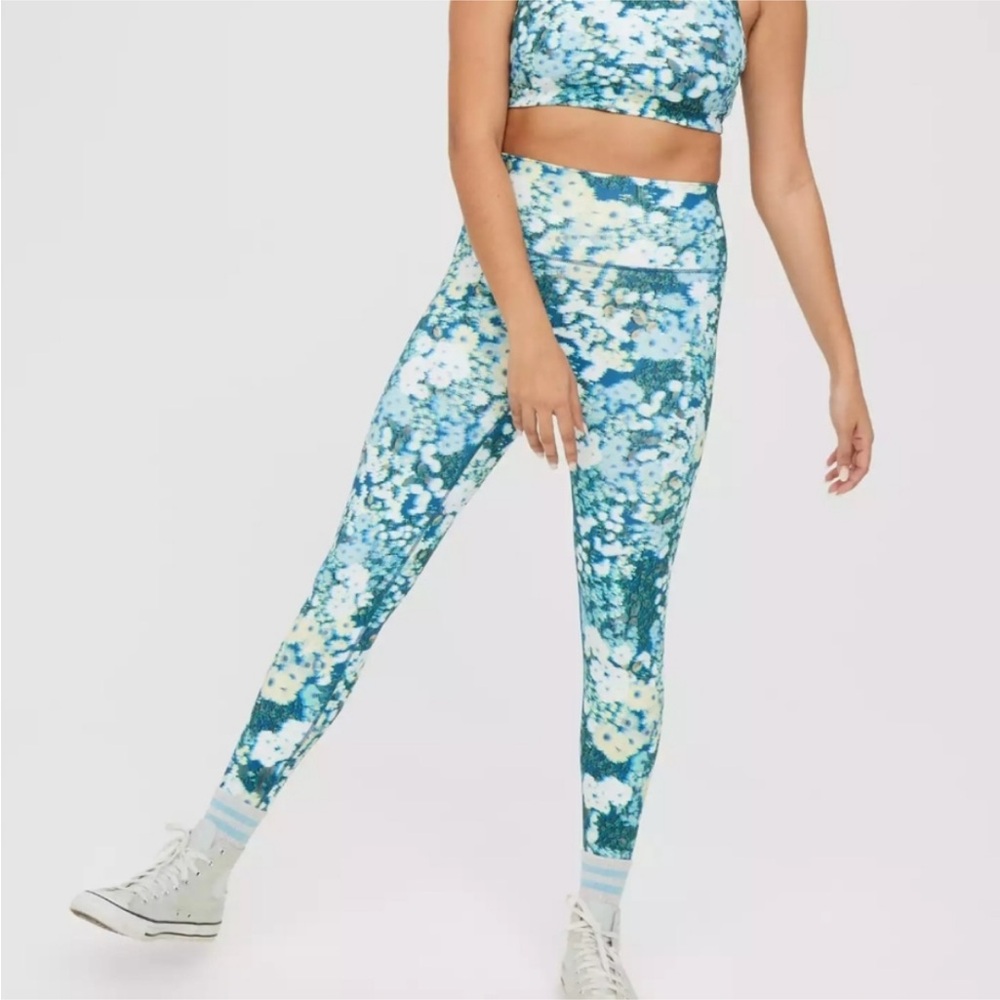 Aerie OFFLINE Goals High Rise 7/8 Floral Leggings XS NWT